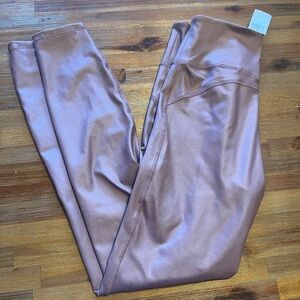 Abercrombie & Fitch metallic pink leggings. Size small. New with tags